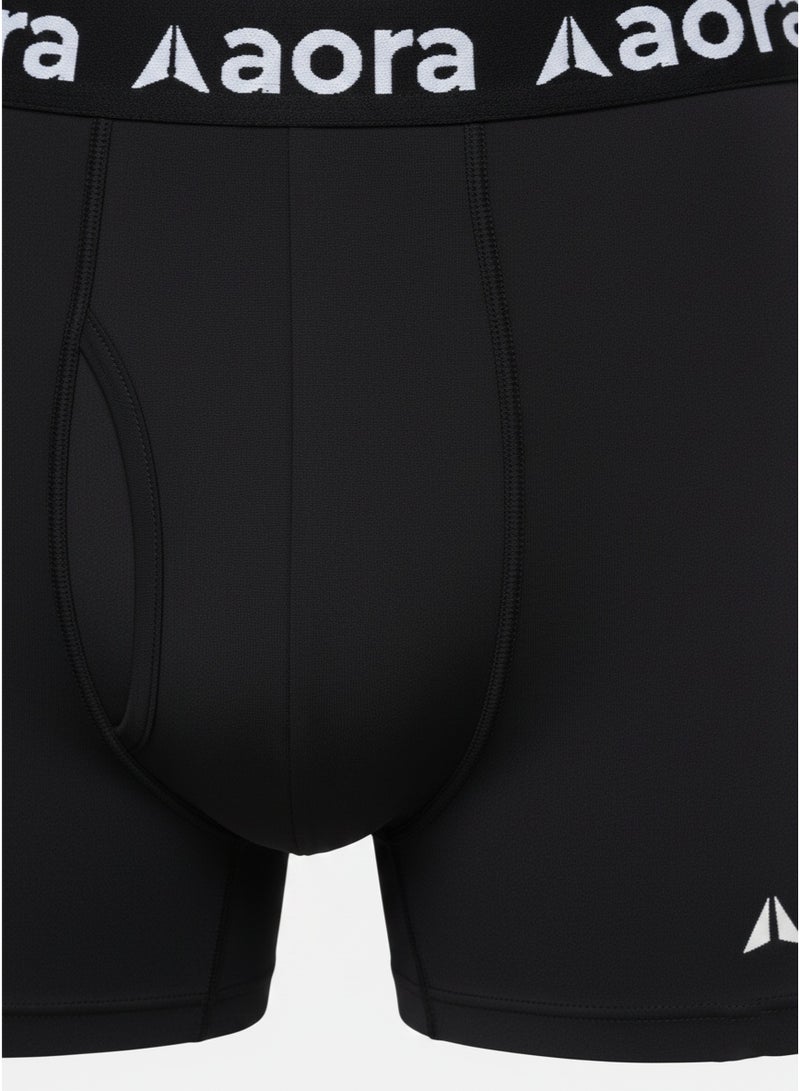 Aora Performance Boxer for Men – Moisture-Wicking Athletic Boxer Briefs – Breathable Stretch Fit Underwear for Daily Comfort & Training – Soft Sweat-Resistant Men’s Underwear (Black) - Image 2