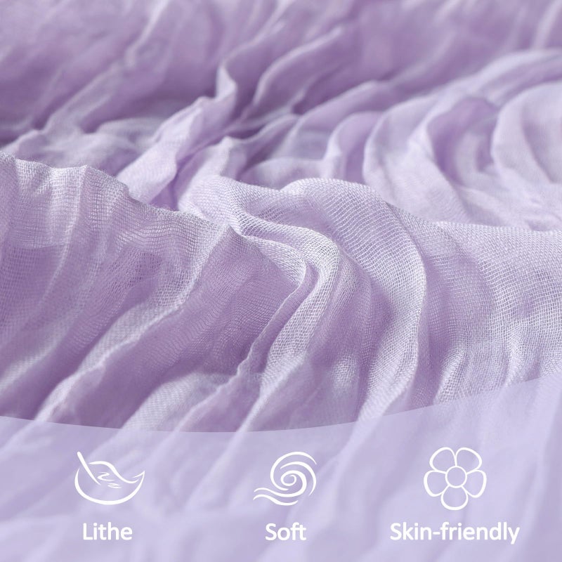 Heneger 6 Pack Lilac Purple Cheesecloth Table Runner 10Ft Lavender Gauze Cheese Cloth Table Runner 35x120 Inch Boho Sheer Rustic Fabric for Holiday Party Decor Baby Shower Wedding Decorations - Image 5