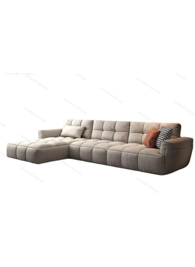 Poppins Home Opulent Italian Nordic L Shape Sofa  Luxurious Fabric and Ultimate Comfort (Coffe Brown, Right Chaise)  - Image 3