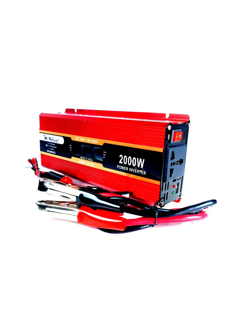 Welion - Welion Inverter 12V 2000W RED-LCD - Image 1