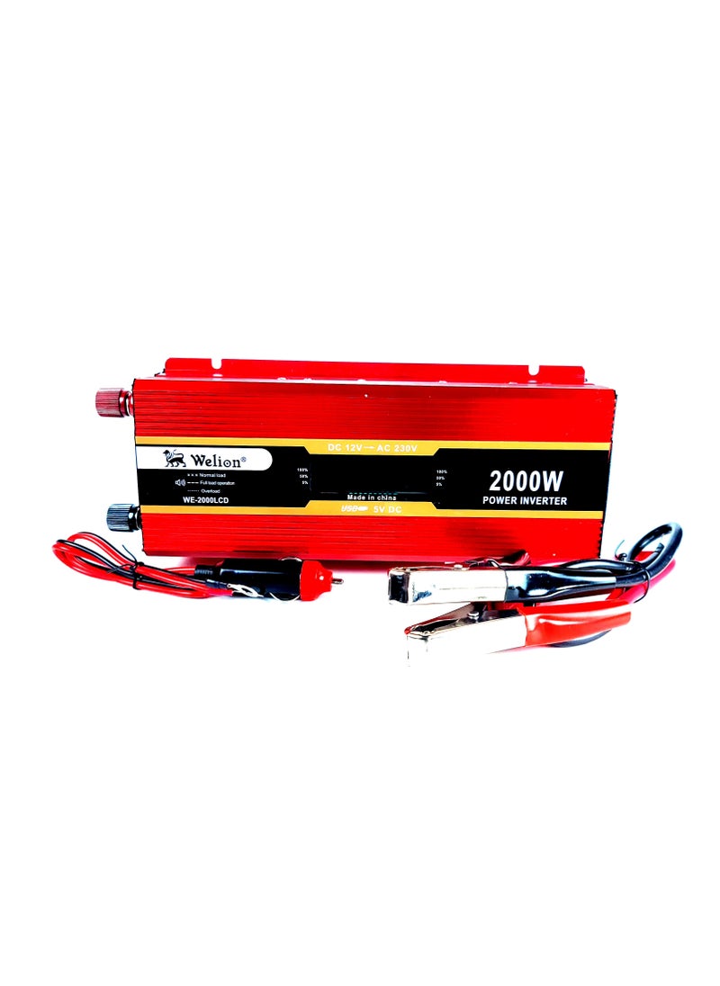 Welion - Welion Inverter 12V 2000W RED-LCD - Image 1