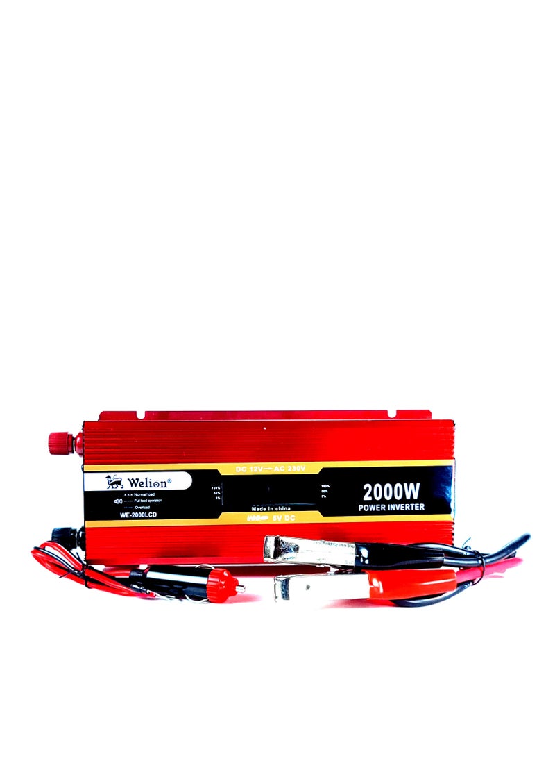 Welion - Welion Inverter 12V 2000W RED-LCD - Image 1