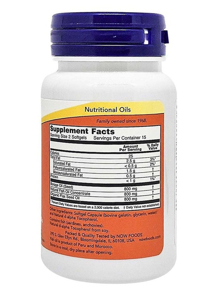 now Super Omega 3-6-9, 1200mg Softgels-30'S - Image 2