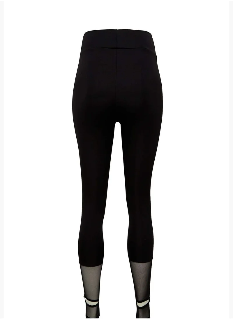 ديفاكتو Skinny Fit Mesh Ankle Leggings