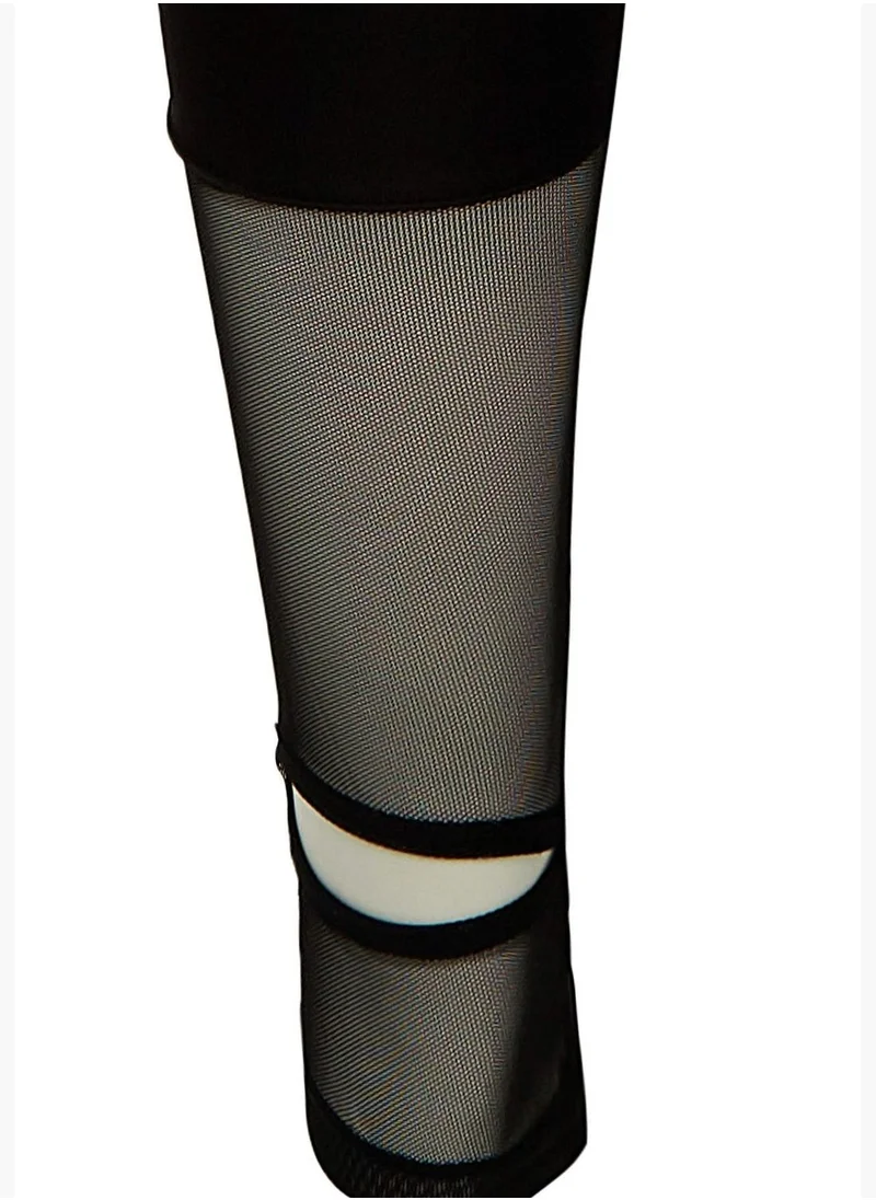 ديفاكتو Skinny Fit Mesh Ankle Leggings