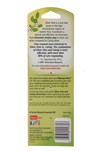 Hartz Cattraction with Silver Vine & Catnip Macaron Mice - 2 Pack,All Breed Sizes - Image 3
