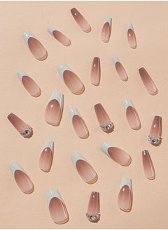 SYNSYB 24-Piece Short Square Press-on Toenails:Acrylic Fake Nails ,toe fake nails for Seamless Fit  - Image 2