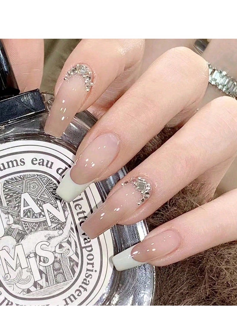 سنسيب قطعة قصيرة مربعة من الأظافر المضغوطة: أظافر صناعية من الأكريليك، أظافر صناعية لملاءمة سلسة - Image 2