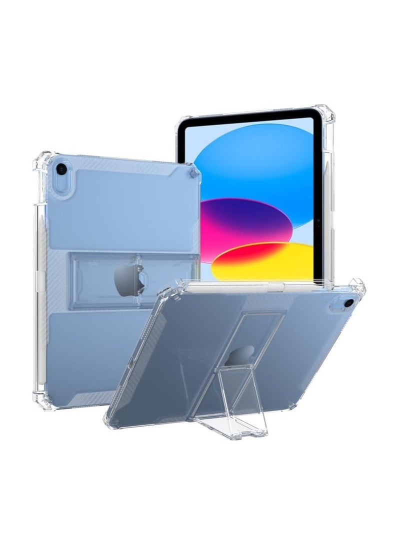 عام جراب شفاف لجهاز iPad Mini 7 (2024)، جراب شفاف مضاد للسقوط والاصفرار للكمبيوتر اللوحي الذكي مع فتحة قلم وحامل متعدد العرض، جراب حماية ناعم متين من مادة TPU - Image 1