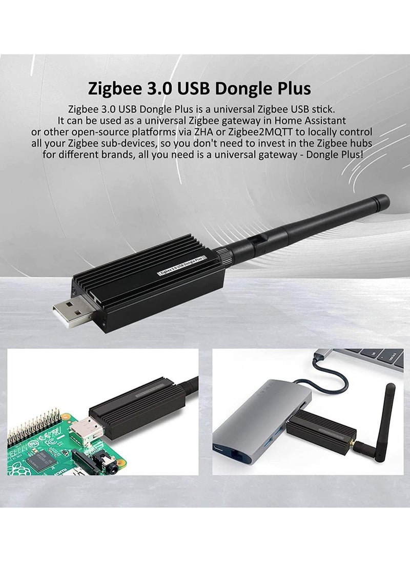 XICEN Wireless USB Dongle,Universal Zigbee Gateway Adapter with Antenna,for Home Assistant,Open HAB,etc,Zigbee 3.0 USB Dongle Plus  - Image 2