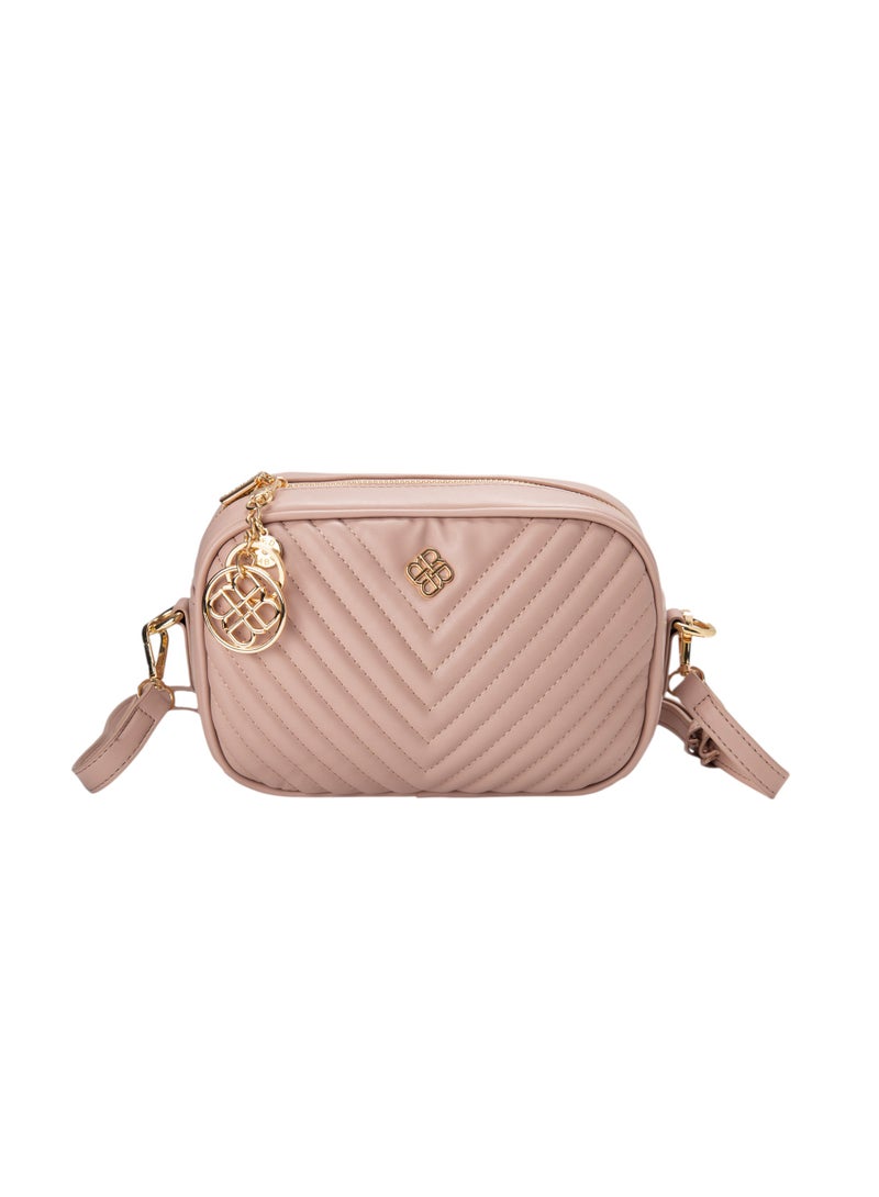 Bata Quilted Sling Bag Pink - Image 1