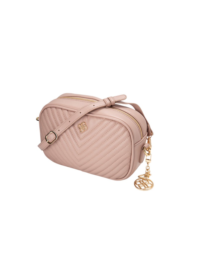Bata Quilted Sling Bag Pink - Image 3