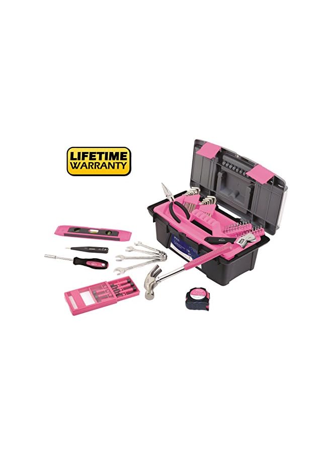 PROMASS Tools DT9773P 53 Piece Household Tool Set with Wrenches, Precision Screwdriver and Most Reached for Hand in Handy Box Pink Ribbon - Image 4