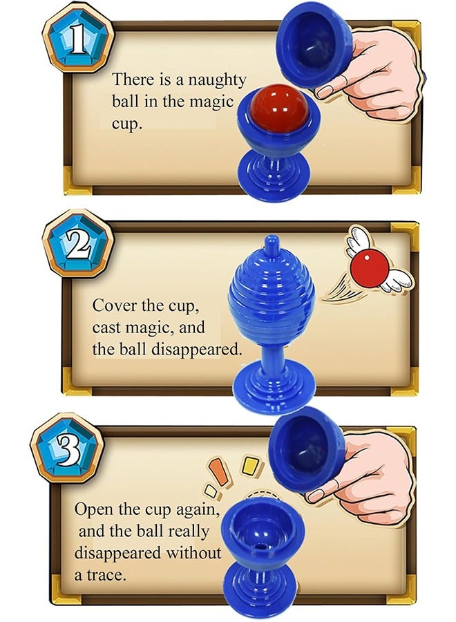 Fancy Magic Trick Toy Set: Dice Props, Magic Ball and Vase, Torch to Rose, Stick to Rose and Magical Card Restoration, Easy Magic Tricks for Kids - Image 4