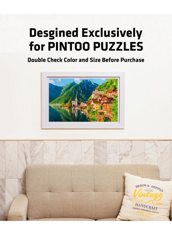 Pintoo Pintoo Jigsaw Puzzle Frame Tailormade For Pintoo'S 1200 Pieces Puzzle Only Rosewood Effortless & Toolless Assembly No Glue Required [W1065]  - Image 4