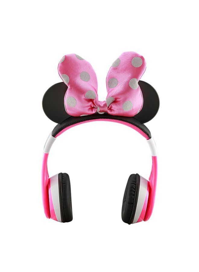 KIDdesigns KIDdesigns Minnie Mouse Kid Safe Wireless Bluetooth Kids Headphones - Pink  - Image 2