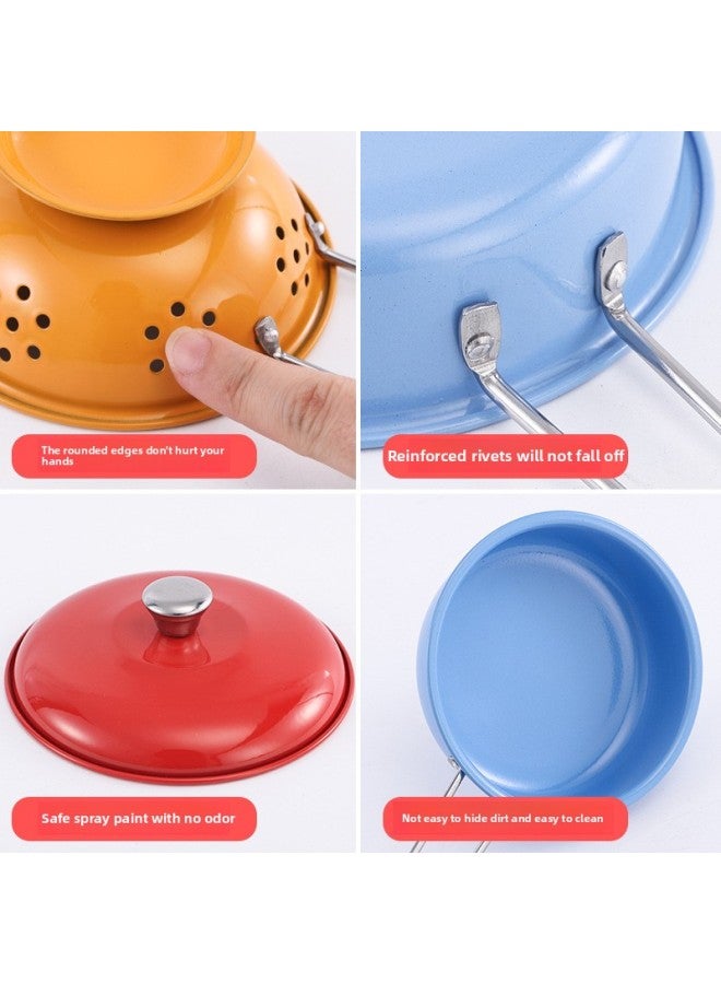 Children's Toy Set Play House Stainless Steel Kitchen Toy Boy Really Boiled Girl Toy Mini Kitchenette-Specifications:Color No Hand Set-Chopsticks - Image 5
