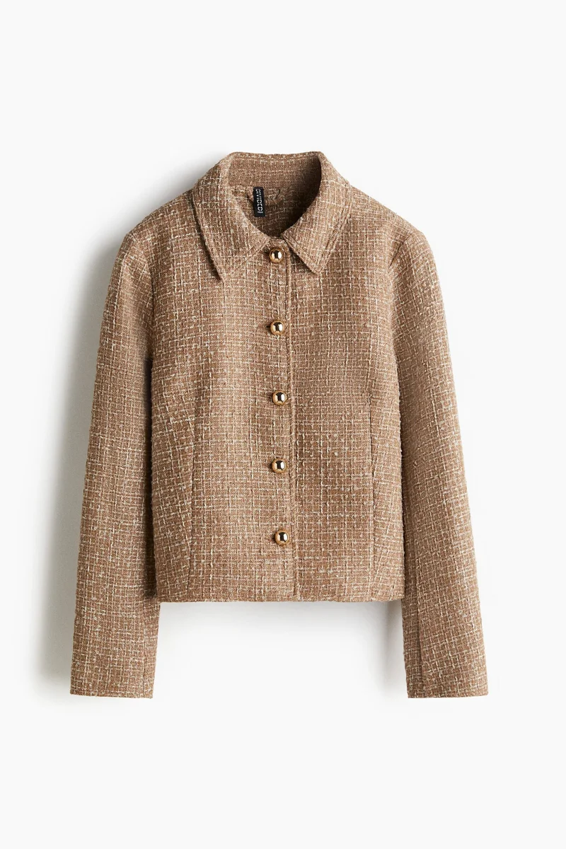 اتش اند ام جاكيت من نسيج بارز الملمس