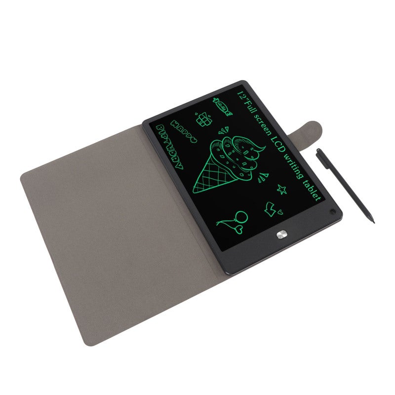 12 Inch LCD Writing Tablet with PU Case - Eye Caring Pressure Sensitive Technology Erasable Drawing Tablet for Reusable Electronic Doodle Board for Home Office School - Image 5