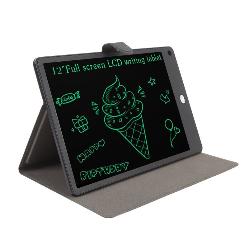 12 Inch LCD Writing Tablet with PU Case - Eye Caring Pressure Sensitive Technology Erasable Drawing Tablet for Reusable Electronic Doodle Board for Home Office School - Image 3