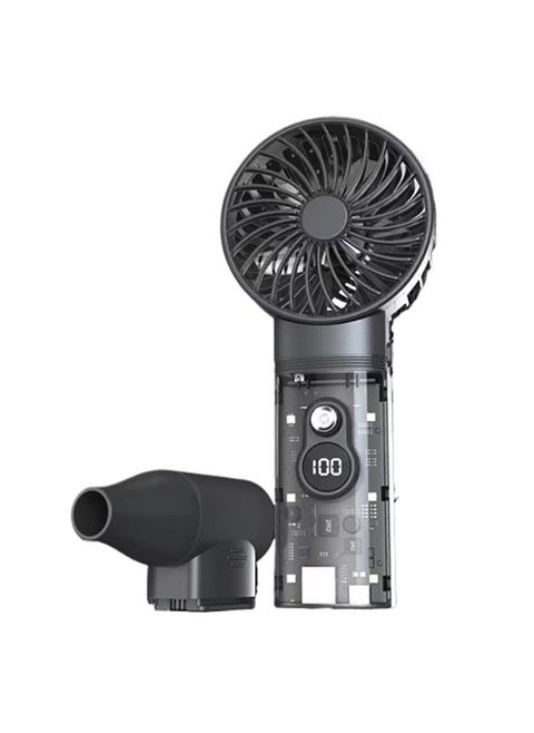 Handheld Jet Fan 100,000RPM Brushless Motor Duct Fan High Power Ducted Turbofan Violent Dust Blower Powerful Keyboard Cleaning Tool Multi-speed Adjustment 6pcs Brightness Adjustable LED Lights