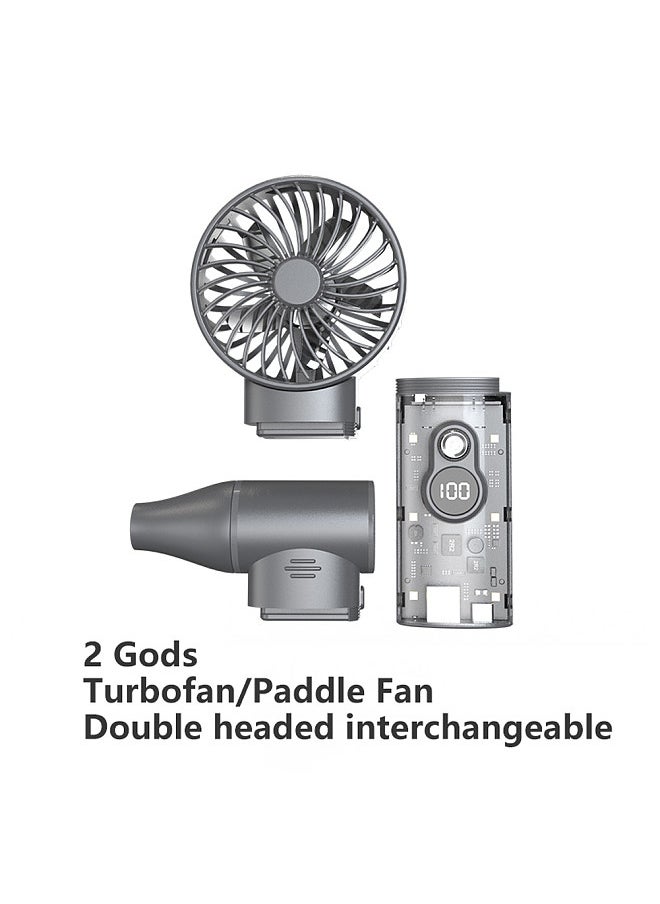 Generic - Handheld Jet Fan 100,000RPM Brushless Motor Duct Fan High Power Ducted Turbofan Violent Dust Blower Powerful Keyboard Cleaning Tool Multi-speed Adjustment 6pcs Brightness Adjustable LED Lights - Image 1