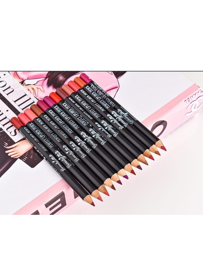 Generic 12pcs Waterproof Lip Liner Pencil Set  - Image 1