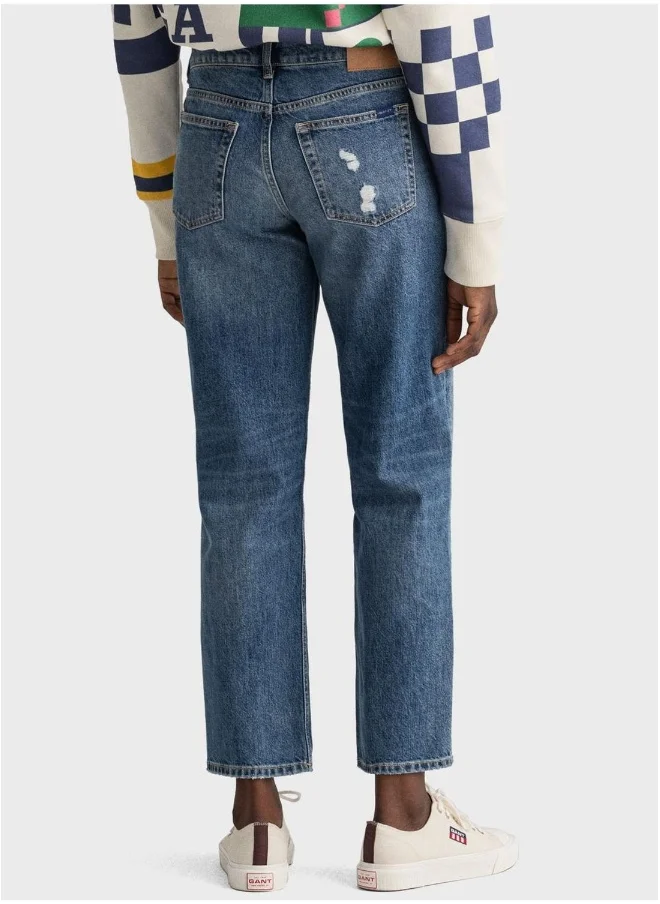 GANT High Waist Ripped Jeans