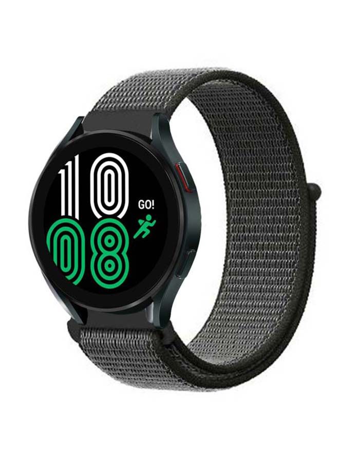 Nylon Loop Replacement Band For Samsung Galaxy Watch 4 40/44mm Dark Olive - Image 2