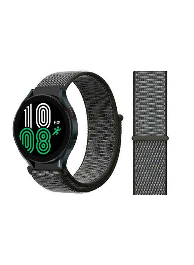 Nylon Loop Replacement Band For Samsung Galaxy Watch 4 40/44mm Dark Olive - Image 1