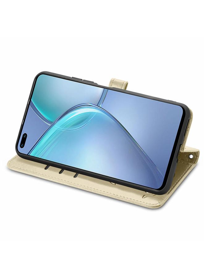 Zaboon Case For Infinix Zero 8 Cat and Dog Embossed Horizontal Flip Phone Leather Case with Holder & Card Slot & Wallet & Lanyard - Image 4