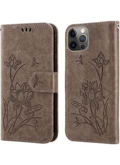 Iphone 13 Pro Case Genuine Leather Rfid Blocking Flip Magnetic Wallet Case With Card Slots Stand Shockproof Folio Phone Cover Compatible With Iphone 13 Pro 5G 6.1 Inch Brown