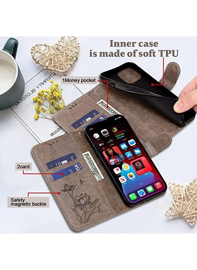 erorex - Iphone 13 Pro Case Genuine Leather Rfid Blocking Flip Magnetic Wallet Case With Card Slots Stand Shockproof Folio Phone Cover Compatible With Iphone 13 Pro 5G 6.1 Inch Brown - Image 1