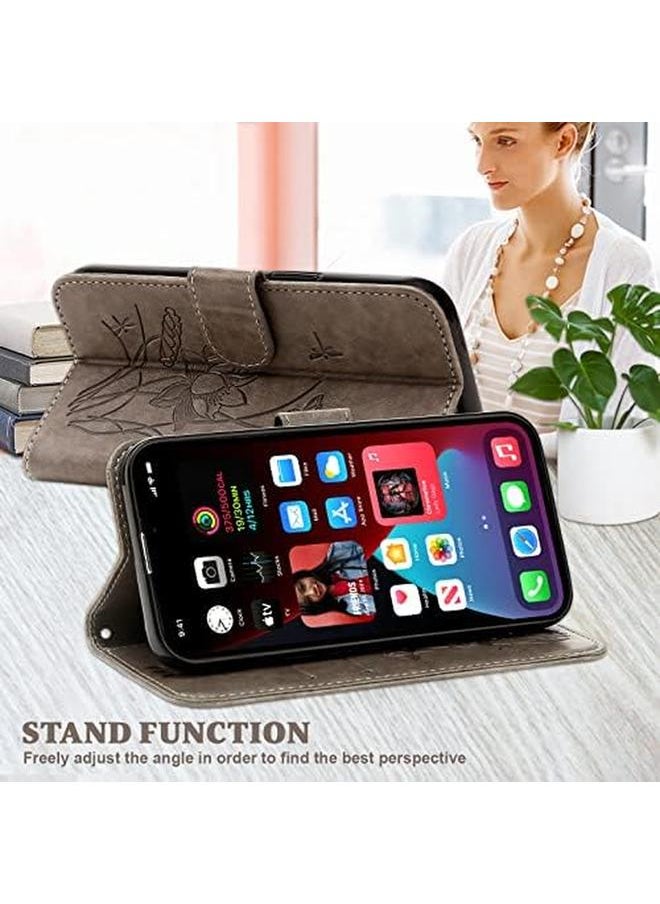 erorex - Iphone 13 Pro Case Genuine Leather Rfid Blocking Flip Magnetic Wallet Case With Card Slots Stand Shockproof Folio Phone Cover Compatible With Iphone 13 Pro 5G 6.1 Inch Brown - Image 1