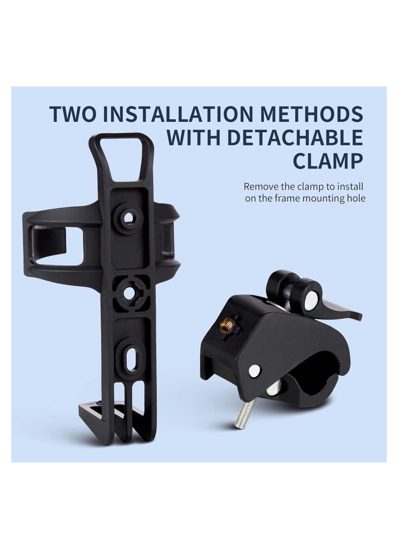 SYOSI - Bottle Water Holder Bike Cage 2 PCS Adjustable Rotatable Clip for Road Mountain Bikes Bicycle Large Drink Bracket No-Screws Lightweight Cycling Side Mount Cup Handlebar Water Holders - Image 1