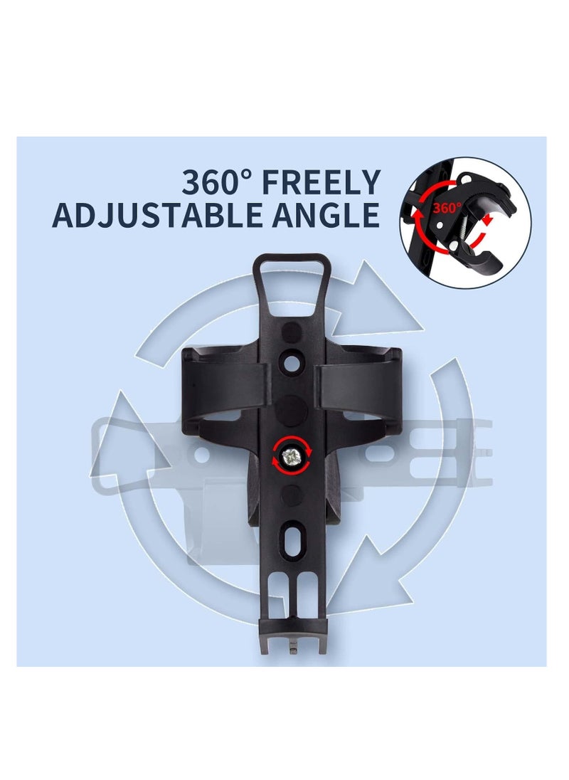 SYOSI - Bottle Water Holder Bike Cage 2 PCS Adjustable Rotatable Clip for Road Mountain Bikes Bicycle Large Drink Bracket No-Screws Lightweight Cycling Side Mount Cup Handlebar Water Holders - Image 1
