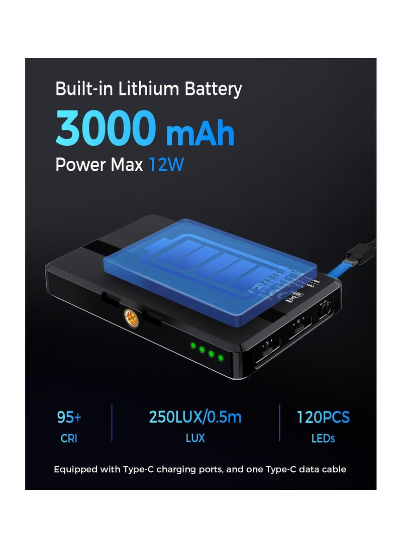 SYOSI 120 LED Selfie Light for Phone, Phone Light Clip, 3000mAh Rechargeable Portable Selfie Light, Adjusted 3 Light Modes, for Phone, Camera, Laptop, iPad, Video Conference, TikTok, Makeup - Image 3