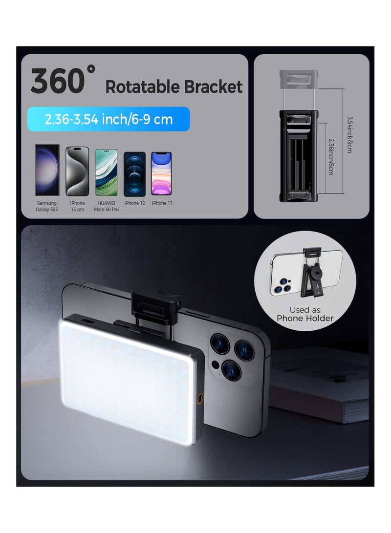 SYOSI 120 LED Selfie Light for Phone, Phone Light Clip, 3000mAh Rechargeable Portable Selfie Light, Adjusted 3 Light Modes, for Phone, Camera, Laptop, iPad, Video Conference, TikTok, Makeup - Image 4