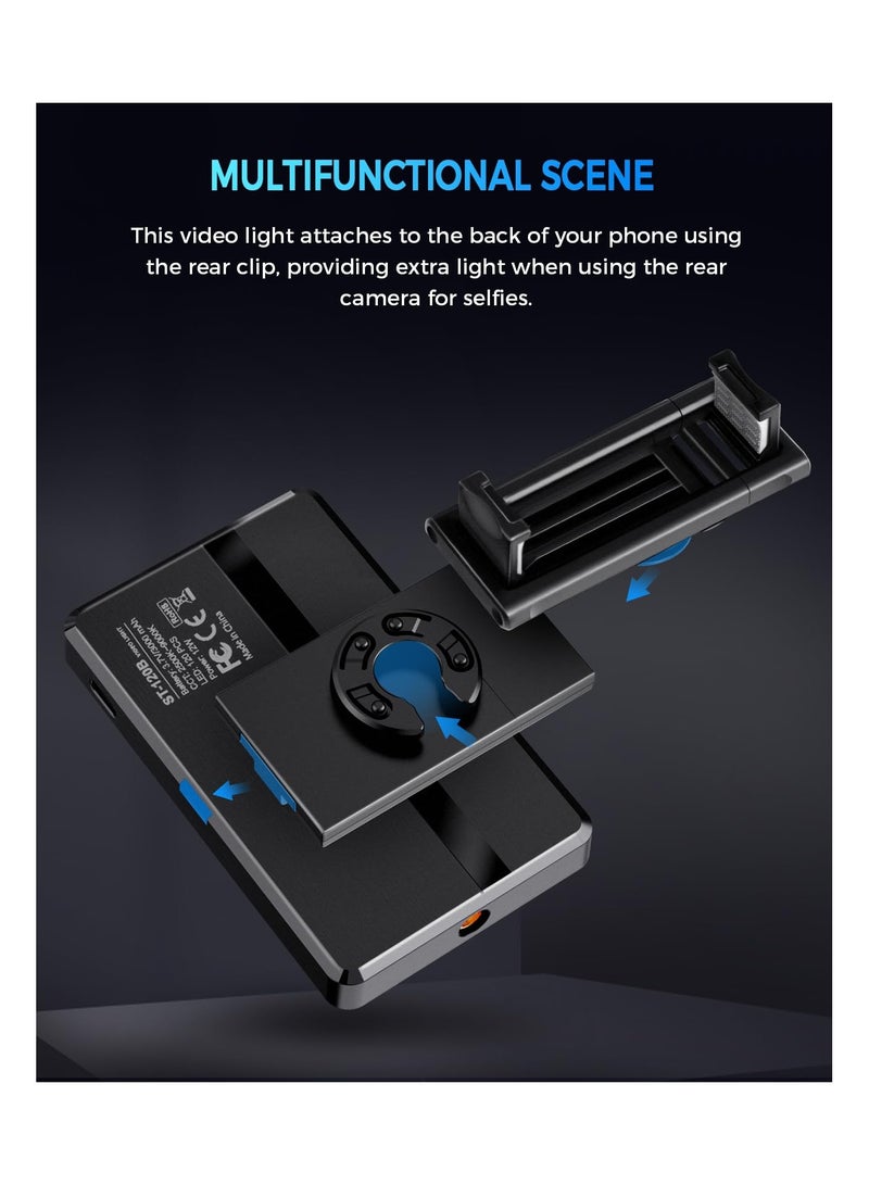 SYOSI 120 LED Selfie Light for Phone, Phone Light Clip, 3000mAh Rechargeable Portable Selfie Light, Adjusted 3 Light Modes, for Phone, Camera, Laptop, iPad, Video Conference, TikTok, Makeup - Image 5