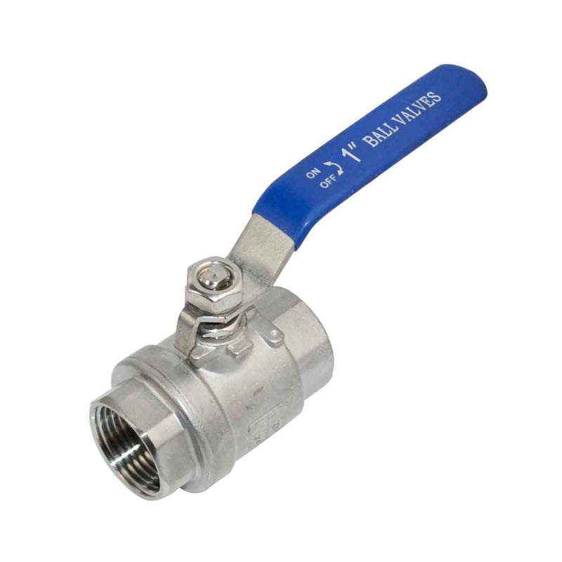 VARMHUS NPT Female 316 Stainless Steel Full Port Ball Valve Vinyl Handle WOG1000 (1") - Image 1