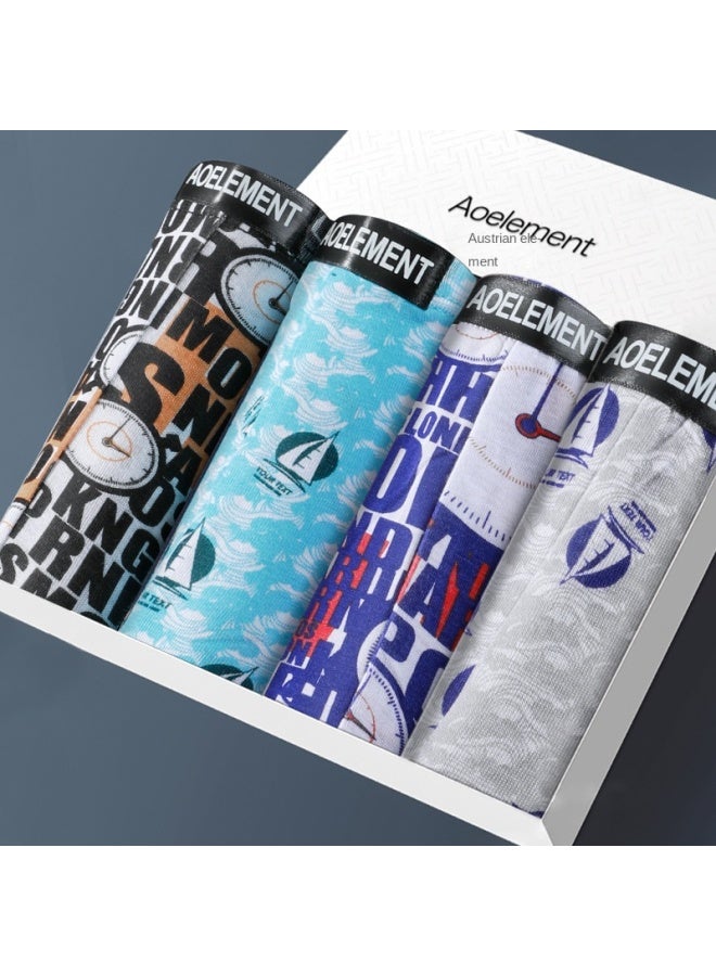Four-pack Gift Box Men's Underwear Men's Boxer Briefs Breathable Youth Briefs Men's Underwear Briefs