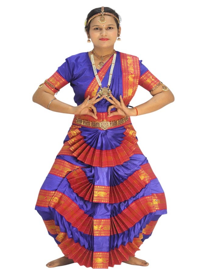TWINKLE TOTS TwinkleTots Readymade Silk Bharatanatyam Dance Dress for Girls | Fancy Dress/Costume Competitions/School Events/Annual Functions - Image 1