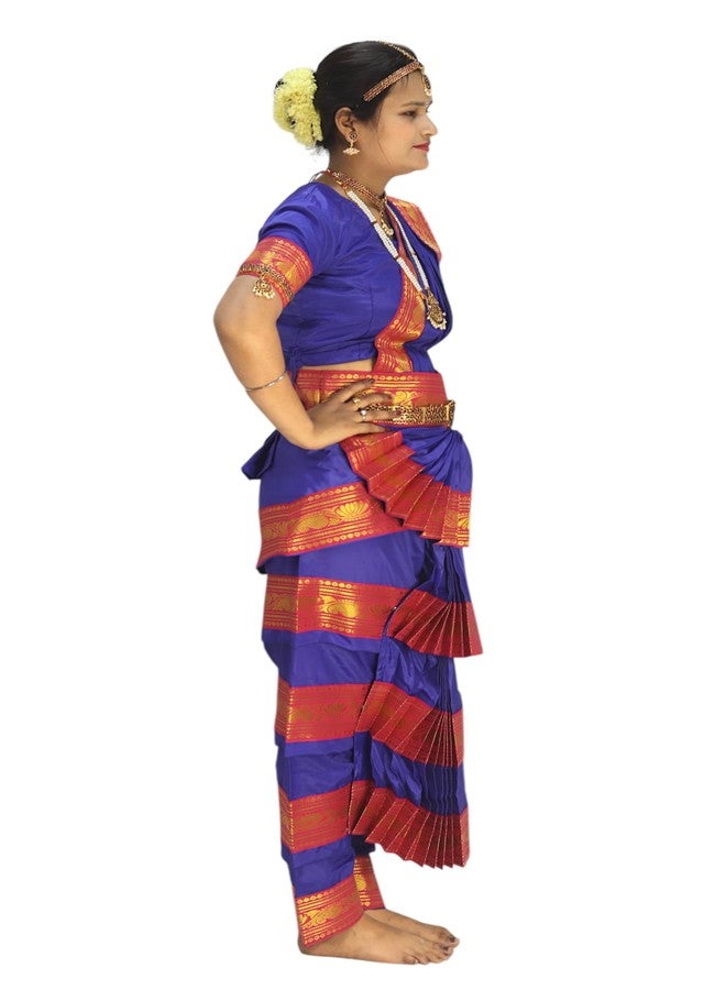 TWINKLE TOTS TwinkleTots Readymade Silk Bharatanatyam Dance Dress for Girls | Fancy Dress/Costume Competitions/School Events/Annual Functions - Image 3