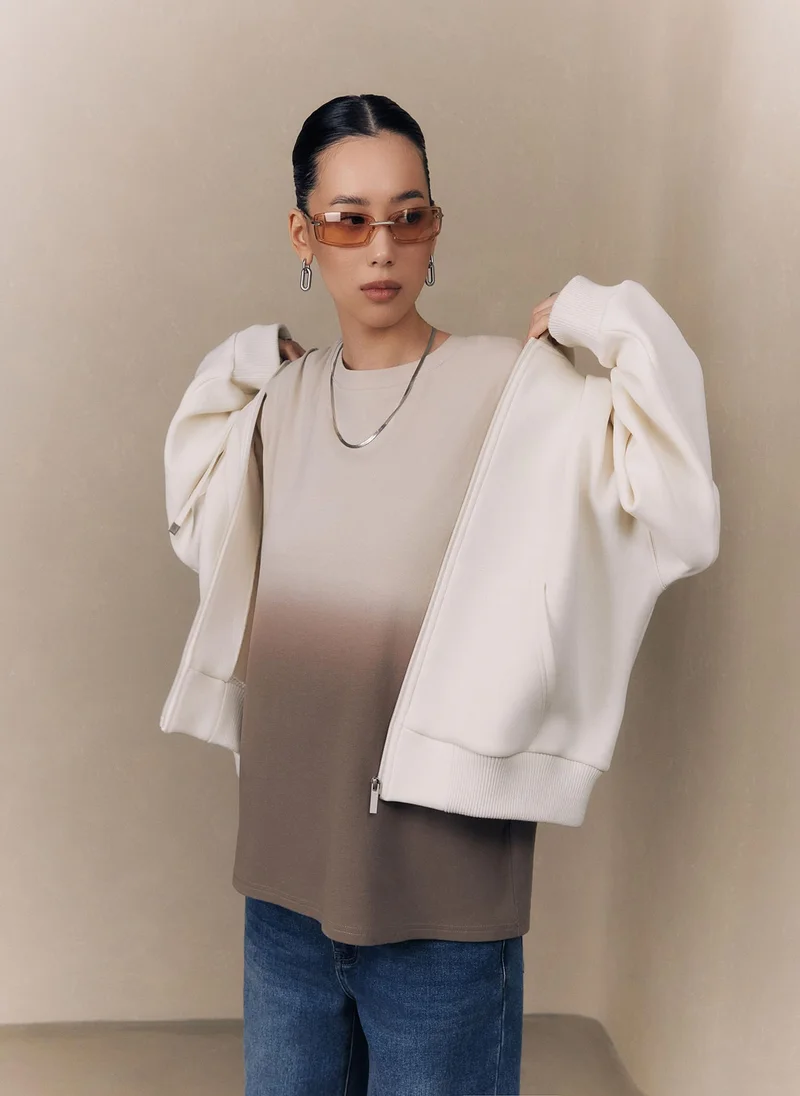 Lichi Cropped loose-fitting hoodie
