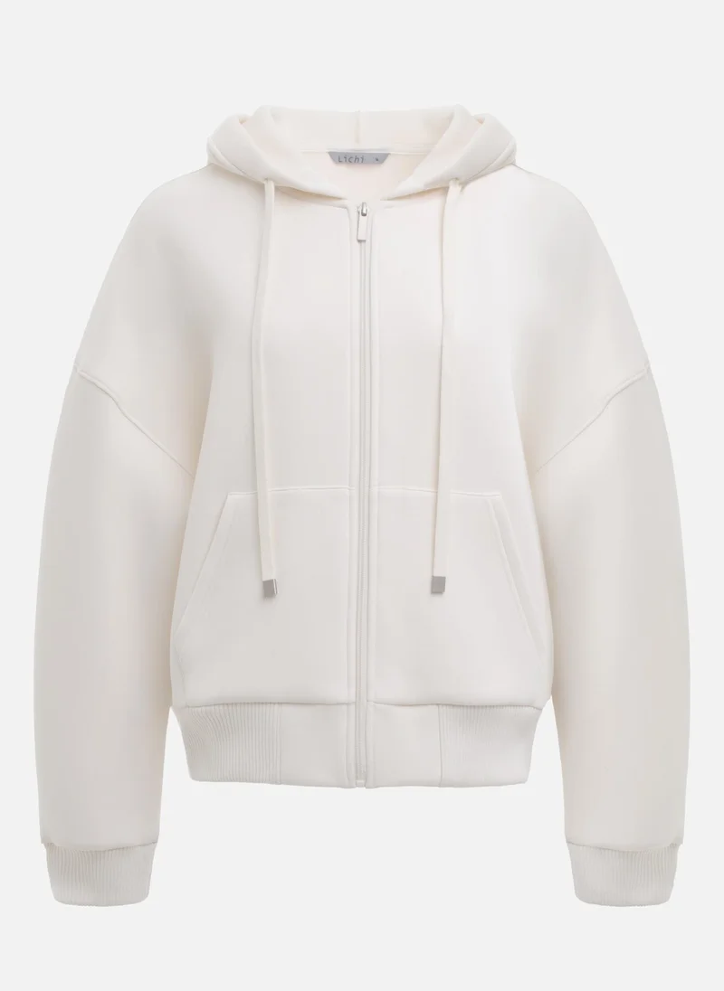 Lichi Cropped loose-fitting hoodie