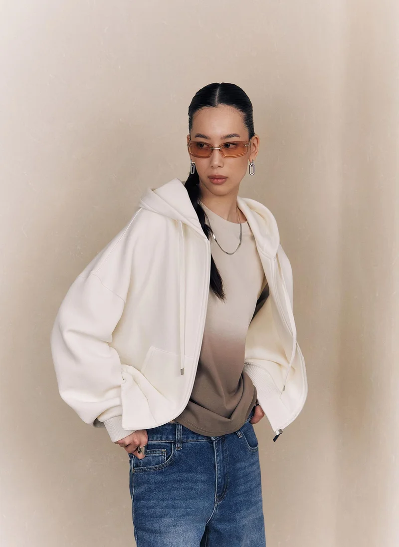 Lichi Cropped loose-fitting hoodie