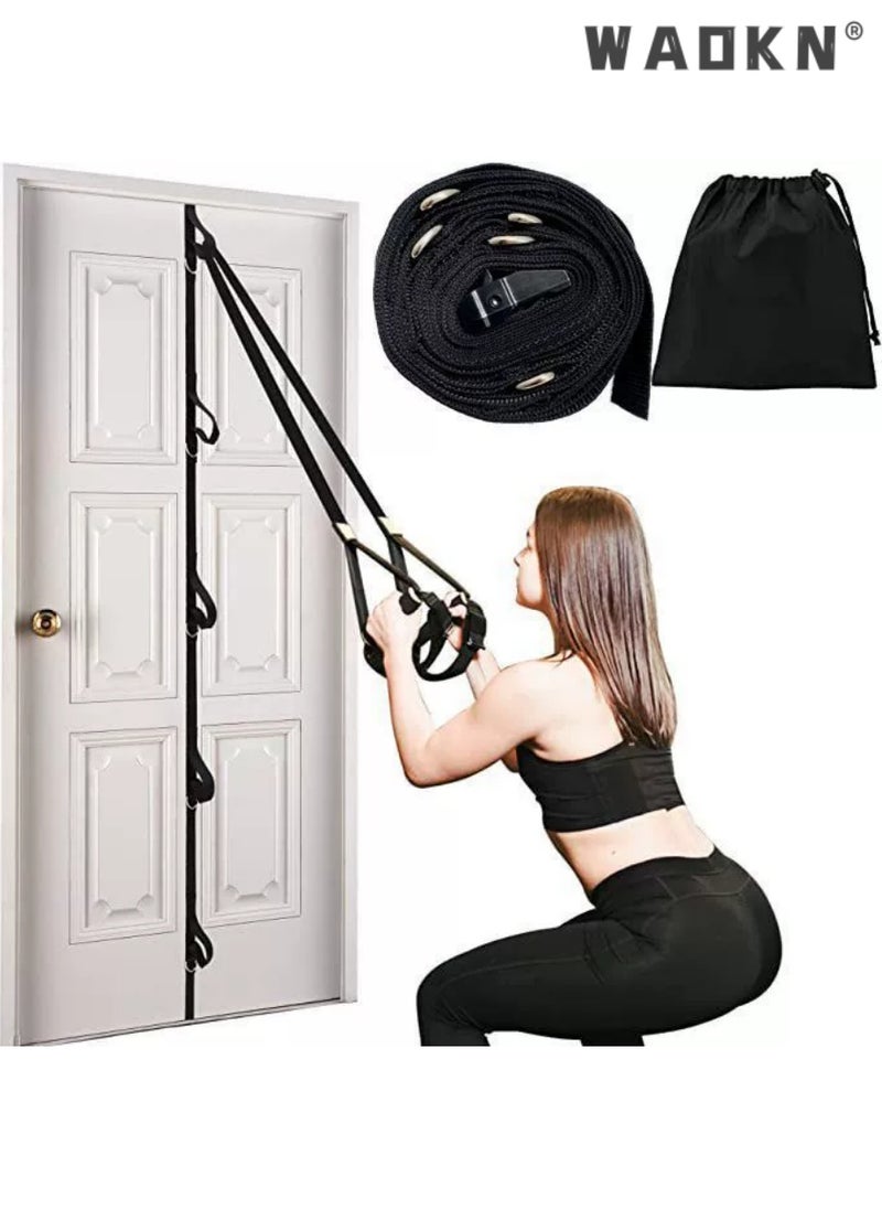 WAOKN Upgraded Door Anchor Strap for Resistance Bands Workout Resistance Band Door Anchor Portable Easy Assemble Secure Multi Point Anchor Gym for Home Fitness Heavy Duty Door Anchor(Bands Not Included)  - Image 1