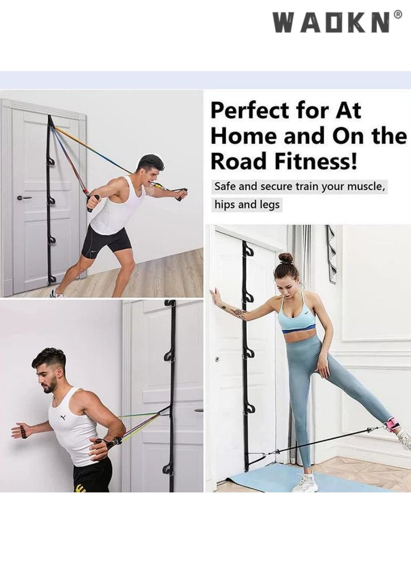 WAOKN Upgraded Door Anchor Strap for Resistance Bands Workout Resistance Band Door Anchor Portable Easy Assemble Secure Multi Point Anchor Gym for Home Fitness Heavy Duty Door Anchor(Bands Not Included)  - Image 2