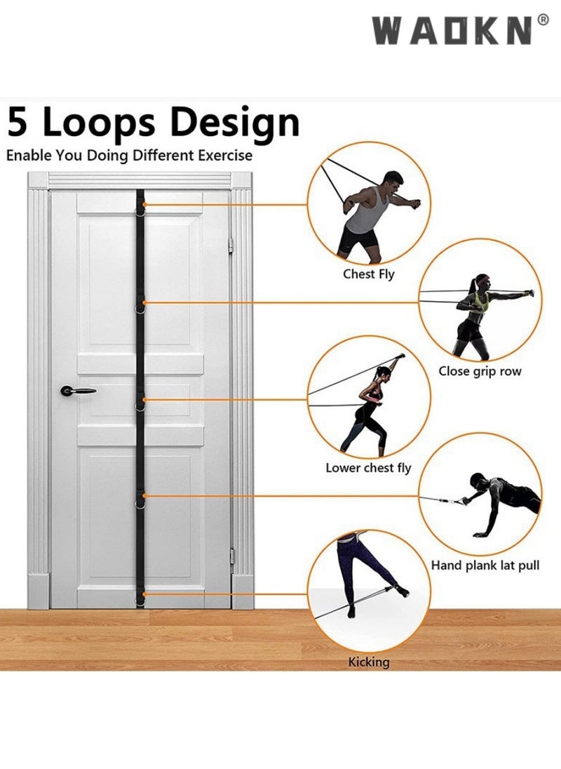 WAOKN Upgraded Door Anchor Strap for Resistance Bands Workout Resistance Band Door Anchor Portable Easy Assemble Secure Multi Point Anchor Gym for Home Fitness Heavy Duty Door Anchor(Bands Not Included)  - Image 4