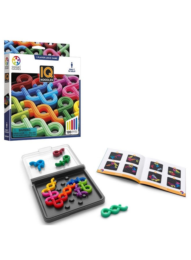 SmartGames IQ Noodles - A Travel Friendly Logic Puzzle for Ages 7 - Adult with 120 Challenges and 2 Play Modes! - Image 1